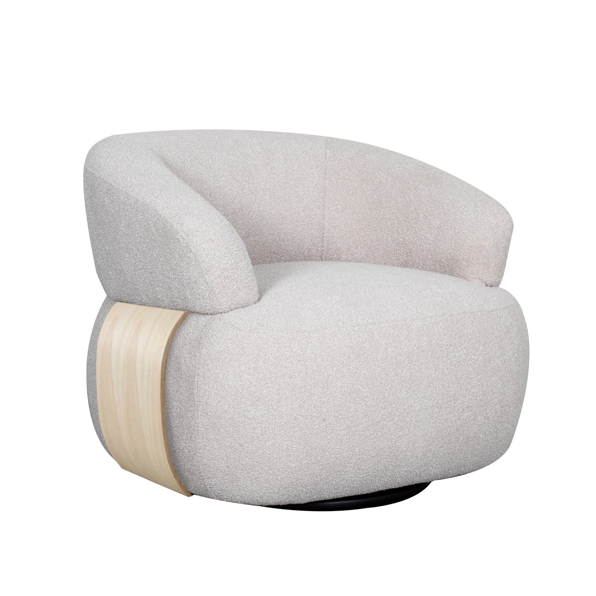 LABEL51 Fauteuil Valenza - Naturel - Boucle